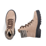 Rieker Ankle Boots Rieker Women's X8233-64 Waterproof Lace & Zip Ice Grip Boots- Beige