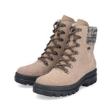 Rieker Ankle Boots Rieker Women's X8233-64 Waterproof Lace & Zip Ice Grip Boots- Beige