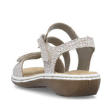 Rieker Ankle Strap Sandals Rieker Women's 659C7-81 Strappy Sandals- White Combi