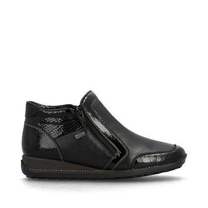 Rieker Booties Rieker Women's 44278-00 Dual Zip Dress Boots- Black