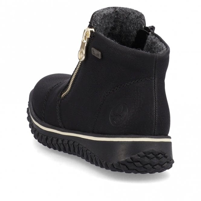 Rieker Booties Rieker Womens Dual Zip Boots - Black