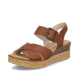 Rieker Heeled & Wedge Sandals Medium / Brown / 35 EU Rieker Women's 63795-22 Wedge Sandals- Brown
