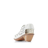 Rieker Heeled & Wedge Sandals Rieker Women's 46778-80 Woven Heels- White Combi