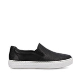 Rieker Lifestyle Slip-On Sneakers Rieker Women's L5967-00 Woven Slip On Sneakers- Black