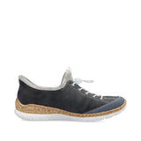Rieker Lifestyle Slip-On Sneakers Rieker Women's N42F2-14 Eikezip Stretch Sneakers- Navy