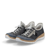 Rieker Lifestyle Slip-On Sneakers Rieker Women's N42F2-14 Eikezip Stretch Sneakers- Navy