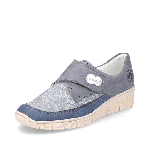 Rieker Shoe 35EU / M / Blue Rieker Womens Velcro Loafers - Blue