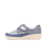 Rieker Shoe Rieker Womens Velcro Loafers - Blue