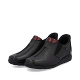 Rieker Slip-Ons & Loafers Rieker Women's Loafer Booties- Black/ Wine