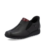 Rieker Slip-Ons & Loafers Wide / Black / 35 EU Rieker Women's Loafer Booties- Black/ Wine