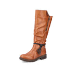 Rieker Tall Boots Caramel Brown / 36 EU / B (Medium) Rieker Womens Tall Detail Boot- Brown