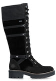 Rieker Tall Boots Medium / Black / 36 EU Rieker Women's Y8101-00 Tall Lace & Zip Boots - Black