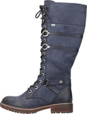 Rieker Tall Boots Rieker Womens Tall Detail Boots - Blue