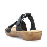 Rieker Two-Strap Sandals Rieker Women's 60885-00 Regina Sandals- Black