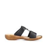 Rieker Two-Strap Sandals Rieker Women's 60885-00 Regina Sandals- Black