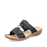 Rieker Two-Strap Sandals Rieker Women's 60885-00 Regina Sandals- Black