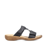 Rieker Two-Strap Sandals Rieker Women's 60885-00 Regina Sandals- Black