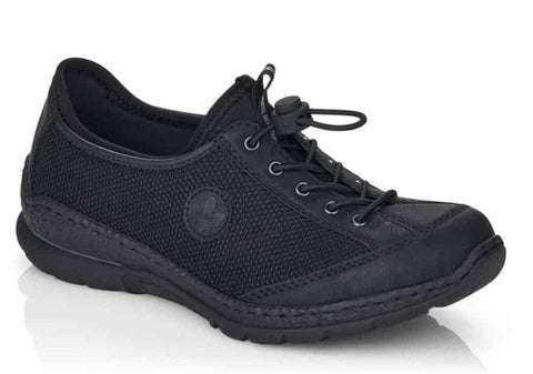 Rieker Walking Shoe/Runner 36 N22M6-00 Ladies Lace up BLACK