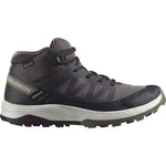 Saloman Hiking & Trail Shoes Salomon Women's Outrise MID GTX Hiking Shoes - Shale/Black/Lichen Green