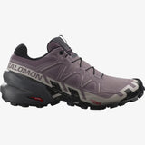 Salomon Hiking & Trail Shoes Purple / 5 / B (Medium) Salomon Women's Speedcross 6 Trail Running Shoes - Moonscape/Black/Ashes of Roses