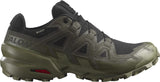 Salomon Hiking & Trail Shoes Salomon Men's Speedcross 6 Gore-Tex Trail Runners- Black/ Peat/ Deep Lichen Green