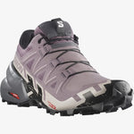 Salomon Hiking & Trail Shoes Salomon Women's Speedcross 6 Trail Running Shoes - Moonscape/Black/Ashes of Roses