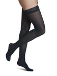 Simcan Socks Sigvaris Soft Opaque Thigh High Compression Socks 20-30 mmHg - Black (1 pair)