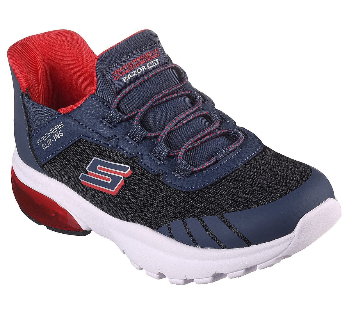 Skechers Kid's Razor Air Hyper Brisk Sneakers- Black/ Navy – Sole To ...