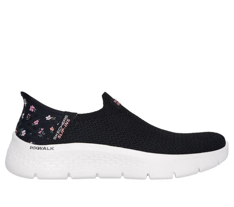 Skechers Athletic Slip-Ons 5 / Black/Pink / B (Medium) Skechers Womens Go Walk Flex Slip-In - Sunset rose - Black/Pink