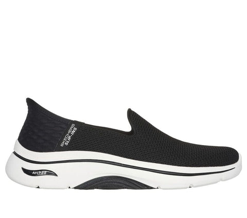 Skechers Athletic Slip-Ons 6 / Black/White / B (Medium) Skechers Womens Slip-Ins: GO WALK Arch Fit 2.0 - Delara