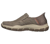 Skechers Athletic Slip-Ons Skechers Men's  Respected Holmgren Slip Ons- Taupe