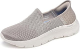 Skechers Athletic Slip-Ons Skechers Women's Go Walk Flex Slip Ons- Taupe/ Blue