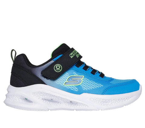 Skechers Kids Shoes 11 / Silver/Black Skechers Kids S-Lights: Meteor Lights - Black / Blue