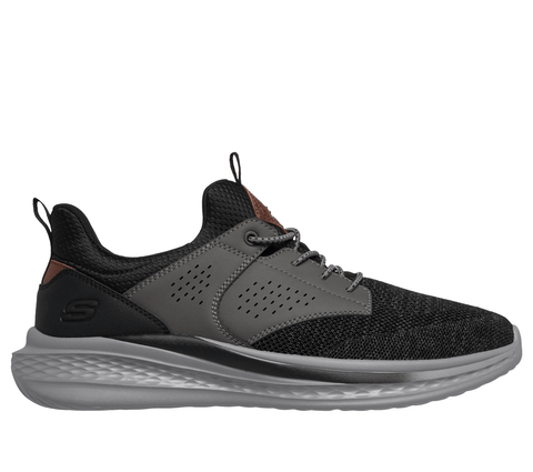 Skechers Running Shoes Skechers Men's Slade Breyer Sneakers- Black/ Grey