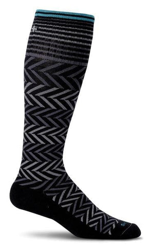 Sockwell Socks Sockwell CHEVRON Women's Compression Socks 15-20mmHg - Black