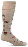 Sockwell Socks Sockwell Women's Field Flower | Moderate Graduated Compression Socks- Charcoal