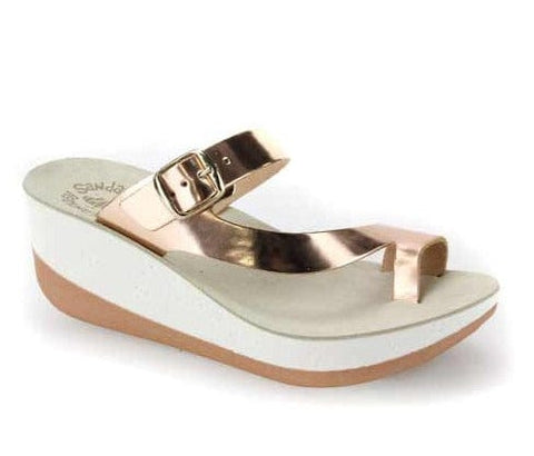 Sole Mio Heeled & Wedge Sandals 36 / Rose Gold Fantasy Sandals FELISA S5000 - Rose Gold