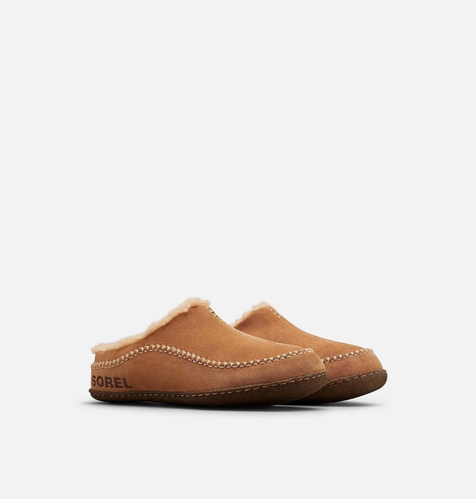 Sorel Slippers - Open Heel Sorel Men's Falcon Ridge II Slippers- Camel Brown