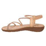 TAXI Ankle Strap Sandals Taxi Women's Paige-01 Strappy Sandals- Rose Gold