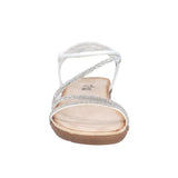 TAXI Ankle Strap Sandals Taxi Women's Paige-01 Strappy Sandals- White