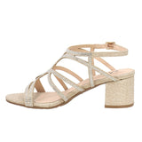 TAXI Strappy Heels Taxi Womens Harper-02 Heels - Champagne