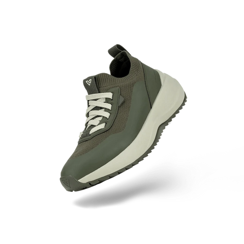 Vessi Lifestyle Sneakers Medium / Green / 8 US Vessi Men's Stormburst Low Top Sneakers- Dark Moss/ Trail