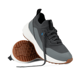 Vessi Lifestyle Sneakers Vessi Men's Stormburst Low Top Sneakers- Dark Grey/ White