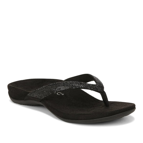 VIONIC Flip Flop Sandals 5/M Vionic Women Dillon Shine Toe Post Sandal - Black
