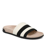 Vionic Slide Sandals Medium / Black/ Ivory / 5 US Vionic Women's Evie Knit Slide Sandals- Black/ Ivory