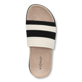 Vionic Slide Sandals Vionic Women's Evie Knit Slide Sandals- Black/ Ivory
