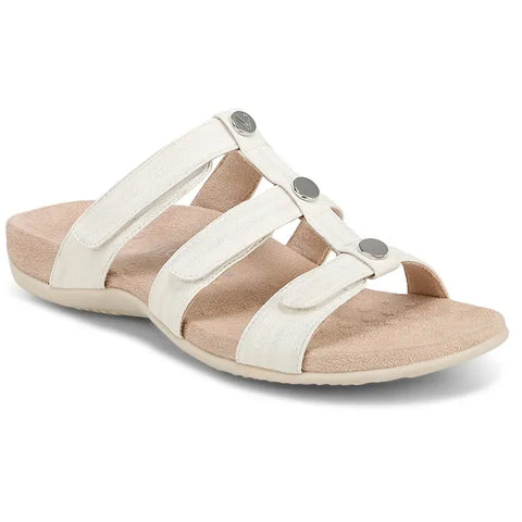 Vionic Strappy Sandals Vionic Women's Amber Slide Sandals- White