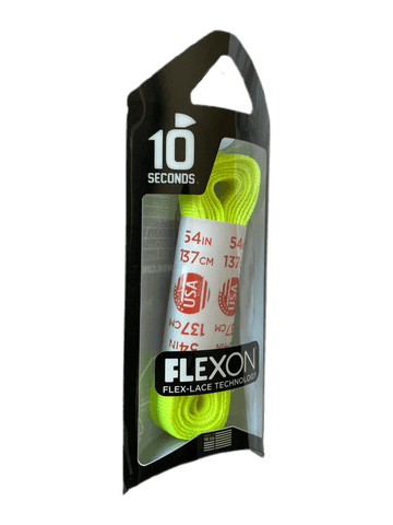 10 Seconds Neon Yellow / 45 inches 10 Second Flexon Laces - Flat