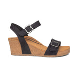 Aetrex Sandals Aetrex Womens Lexa Wedge Sandals  - Black