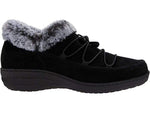 Aetrex Shoe 35 / M / Black Aetrex Womens Chrissy Furry Slip On Shoes - Black
